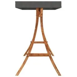 VIDAXL Cadre De Balançoire Toit Anthracite Bois Courbe A Finition Teck -Jeux d'imitation Soldes B2CD 2145