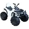 HOMCOM Voiture 4x4 Quad Buggy électrique Enfant 3 à 6 Ans Effets Lumineux Musique V. Max. 3 Km/h Batterie Rechargeable Lecteur MP3 Multifonction Blanc -Jeux d'imitation Soldes B2CD 2155