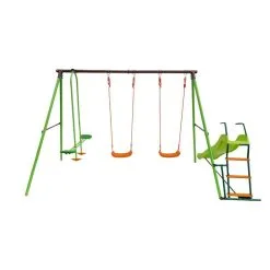 Habitat Et Jardin Portique Acier Enzo - 1.95m - 4 Agrès -Jeux d'imitation Soldes B2CD 2169