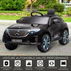 HOMCOM Voiture Véhicule électrique Enfants 12 V - V. Max. 5 Km/h Effets Sonores + Lumineux Mercedes EQC 400 4matic Noir 11 HOMCOM Voiture Véhicule électrique Enfants 12 V - V. Max. 5 Km/h Effets Sonores + Lumineux Mercedes EQC 400 4matic Noir -Jeux d'imitation Soldes B2CD 2183