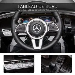HOMCOM Voiture Véhicule électrique Enfants 12 V - V. Max. 5 Km/h Effets Sonores + Lumineux Mercedes EQC 400 4matic Noir 12 HOMCOM Voiture Véhicule électrique Enfants 12 V - V. Max. 5 Km/h Effets Sonores + Lumineux Mercedes EQC 400 4matic Noir -Jeux d'imitation Soldes B2CD 2184