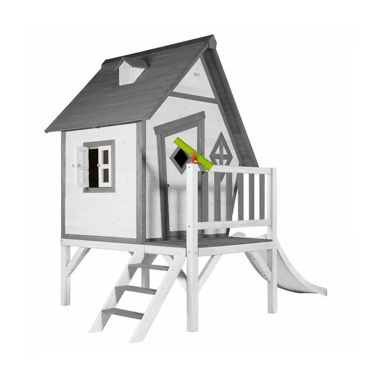 Axi House AXI Maisonnette Cabin XL Gris Blanc Toboggan Blanc 4 Axi House AXI Maisonnette Cabin XL Gris Blanc Toboggan Blanc – Image 2