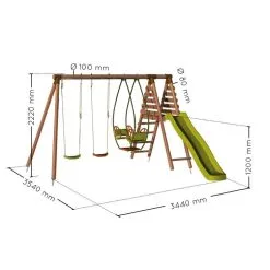Soulet Portique En Bois NARCISSE - 3,43x3,54x2,20 -Jeux d'imitation Soldes B2CD 2220