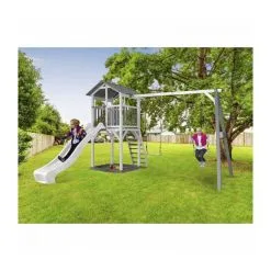 Axi House AXI Structure De Jeu Beach Tower Blanc Gris Avec 2 Balancoires Et Toboggan Blanc -Jeux d'imitation Soldes B2CD 2227