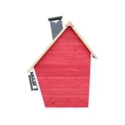 Habitat Et Jardin Maisonnette Lilou - 119.5 X 156 X 102 Cm - Rouge/Gris -Jeux d'imitation Soldes B2CD 2269