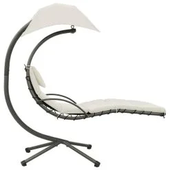 VIDAXL Balancelle De Jardin Creme Et Gris 190x90x200 Cm Tissu -Jeux d'imitation Soldes B2CD 2295