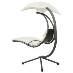 VIDAXL Balancelle De Jardin Creme Et Gris 190x90x200 Cm Tissu -Jeux d'imitation Soldes B2CD 2296