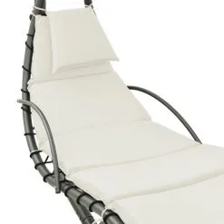 VIDAXL Balancelle De Jardin Creme Et Gris 190x90x200 Cm Tissu -Jeux d'imitation Soldes B2CD 2297