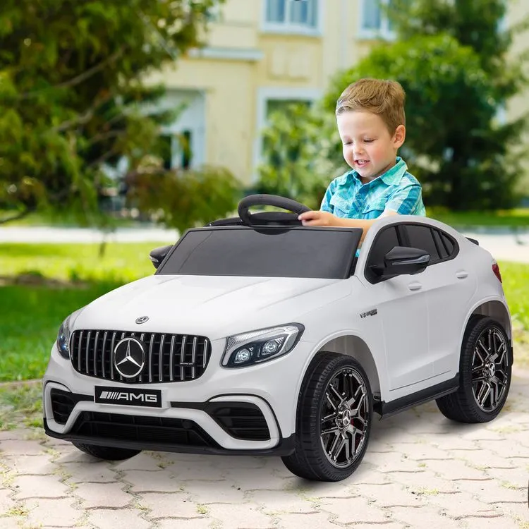 HOMCOM Voiture Véhicule électrique Enfants 12 V 35 W V. 3-5 Km/h Télécommande Effets Sonores + Lumineux Blanc Mercedes GLC AMG 4 HOMCOM Voiture Véhicule électrique Enfants 12 V 35 W V. 3-5 Km/h Télécommande Effets Sonores + Lumineux Blanc Mercedes GLC AMG – Image 2