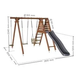 Soulet Portique En Bois FLEUR - 2,86x3,51x2,24 -Jeux d'imitation Soldes B2CD 2347