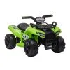 HOMCOM Buggy électrique Enfant Quad électrique Pour Enfant De 18 à 36 Mois Effet Lumineux 6 V 2 Km/h Max. Métal PP Vert -Jeux d'imitation Soldes B2CD 2351