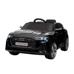 HOMCOM Voiture Véhicule électrique Enfant E-tron Sportback S Line 12 V - V. Max. 8 Km/h - Effets Sonores, Lumineux - Télécommande, Port USB, MP3 - Noir