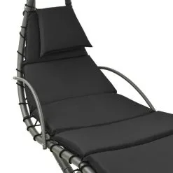 VIDAXL Balancelle De Jardin Noir Et Gris 190x90x200 Cm Tissu 12 VIDAXL Balancelle De Jardin Noir Et Gris 190x90x200 Cm Tissu -Jeux d'imitation Soldes B2CD 2408