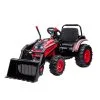 HOMCOM Tracteur électrique Enfant - Tractopelle Enfants 6V - V. Max. 2,5 Km/h - Effets Lumineux Sonores - Pelle Manuelle - Métal PP Noir Rouge -Jeux d'imitation Soldes B2CD 2429