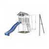 Axi House AXI Structure De Jeu Beach Tower Gris Blanc Avec 1 Balancoire Et Toboggan Bleu -Jeux d'imitation Soldes B2CD 2462