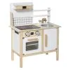 ATMOSPHERA Cuisine En Bois - Blanc Et Bois -Jeux d'imitation Soldes B2CD 250