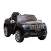 HOMCOM Voiture Véhicule électrique Enfant 12 V - Télécommande Parentale Fournie - V. Max. 3 Km/h - Effets Sonores, Lumineux - Jeep Grand Cherokee Noir