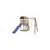 Axi House AXI Beach Tower Avec Balancoire Simple Marron Toboggan Bleu -Jeux d'imitation Soldes B2CD 2542