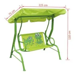 VIDAXL Siege Balançoire Pour Enfants Vert -Jeux d'imitation Soldes B2CD 2566