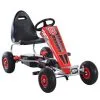 HOMCOM Kart à Pédales Go-Kart Enfants 129L X 59l X 70H Cm Ø Roues 26 Cm Siège Ergonomique Rouge -Jeux d'imitation Soldes B2CD 2577