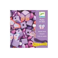 Djeco Perles En Bois Foison De Perles Papillons