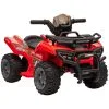 HOMCOM Quad Buggy Voiture électrique Enfant 18-36 Mois 6 V 2 Km/h Max. Effet Lumineux Métal PP Rouge -Jeux d'imitation Soldes B2CD 2610