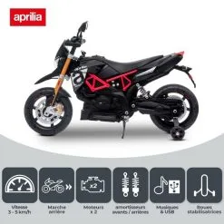 APRILIA Moto électrique Aprilia Dorsoduro 900 Pour Enfant - Avec Klaxon, Système Audio Et Roulettes De Soutien 11 APRILIA Moto électrique Aprilia Dorsoduro 900 Pour Enfant - Avec Klaxon, Système Audio Et Roulettes De Soutien -Jeux d'imitation Soldes B2CD 2635