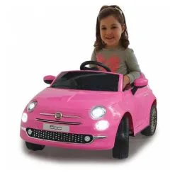 Jamara Ride-on Fiat 500 Rose Vif 12V -Jeux d'imitation Soldes B2CD 2652