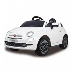 Jamara Ride-on Fiat 500 Blanc 12V