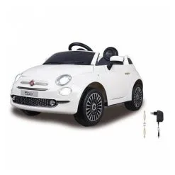 Jamara Ride-on Fiat 500 Blanc 12V -Jeux d'imitation Soldes B2CD 2675
