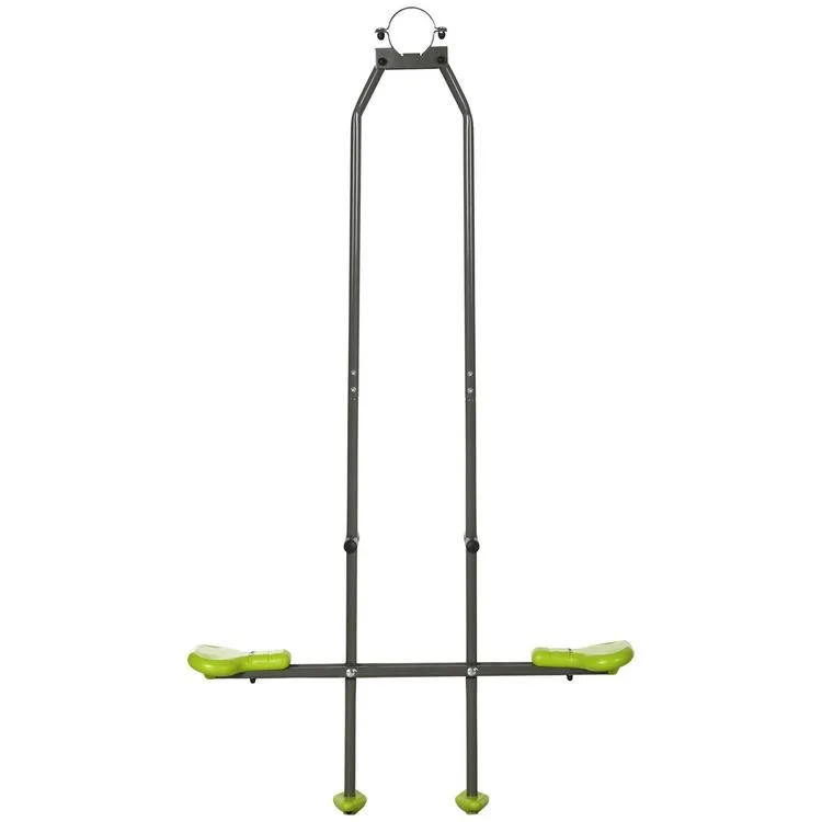 OUTSUNNY Balançoire Agrès Face à Face Enfant 3 à 6 Ans - Selles Larges, Guidon, Repose-pied - Gris Vert 3 OUTSUNNY Balançoire Agrès Face à Face Enfant 3 à 6 Ans - Selles Larges, Guidon, Repose-pied - Gris Vert