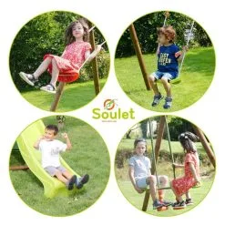 Soulet Portique En Bois VIOLETTE 3,23x3,54x2,20 M Avec Toboggan 10 Soulet Portique En Bois VIOLETTE 3,23x3,54x2,20 M Avec Toboggan -Jeux d'imitation Soldes B2CD 2705
