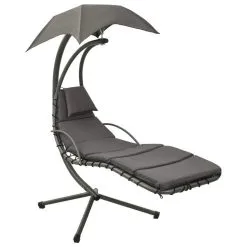 VIDAXL Balancelle De Jardin Gris 190x90x200 Cm Tissu