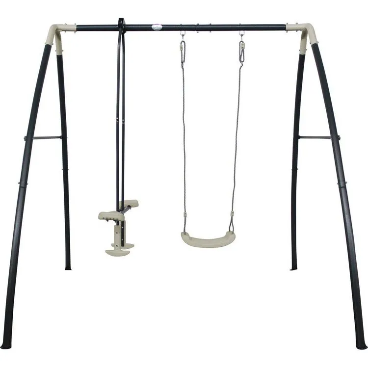 Axi House AXI Set De Balançoire En Métal En Anthracite And Crème 3 Agrès 4 Axi House AXI Set De Balançoire En Métal En Anthracite And Crème 3 Agrès – Image 2