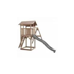 Axi House AXI Beach Tower Avec Balancoire Double Marron Toboggan Gris -Jeux d'imitation Soldes B2CD 2764