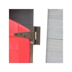 Habitat Et Jardin Maisonnette Dora - 170.5 X 138 X 132 Cm - Gris/Rouge -Jeux d'imitation Soldes B2CD 2801