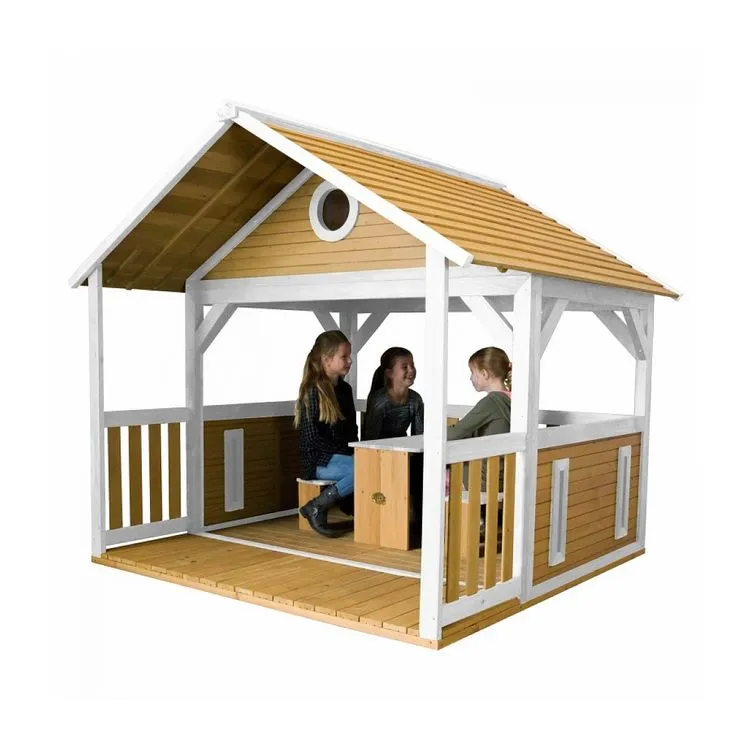 Axi House Maisonnette Zazou Brun Blanc 4 Axi House Maisonnette Zazou Brun Blanc – Image 2