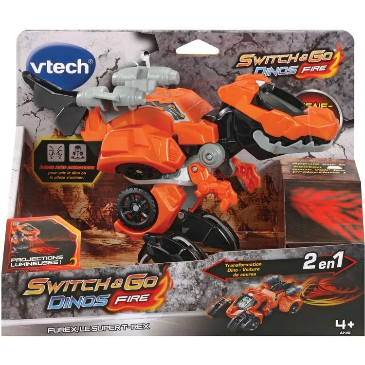 VTECH Furex Le Super T-rex - Switch & Go Dinos Fire 5 VTECH Furex Le Super T-rex - Switch & Go Dinos Fire – Image 3