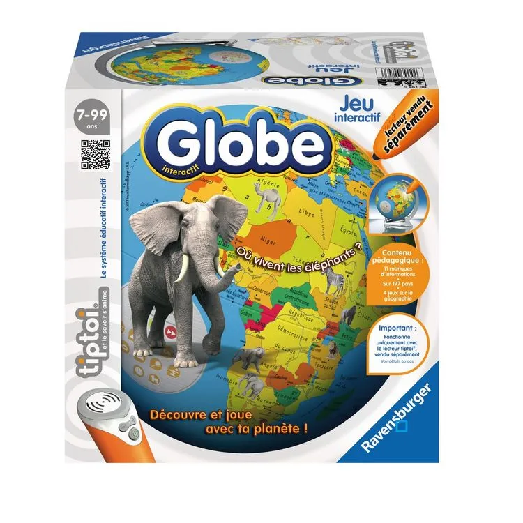 RAVENSBURGER Tiptoi Globe Interactif 3 RAVENSBURGER Tiptoi Globe Interactif