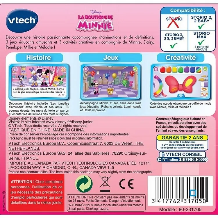 VTECH Jeu Storio - La Boutique De Minnie - Disney 4 VTECH Jeu Storio - La Boutique De Minnie - Disney – Image 2