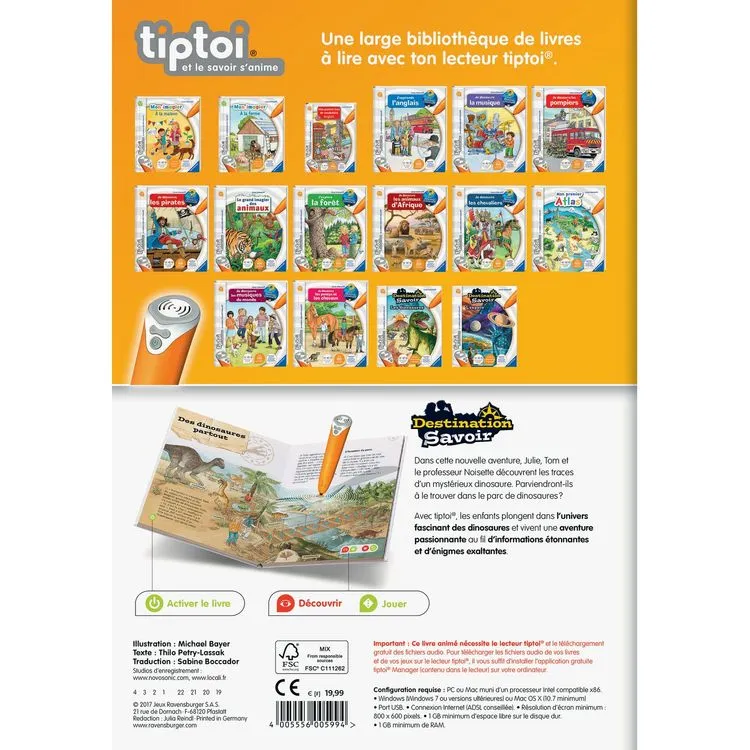 RAVENSBURGER Livre Tiptoi - Les Dinosaures - Destination Savoir 5 RAVENSBURGER Livre Tiptoi - Les Dinosaures - Destination Savoir – Image 3