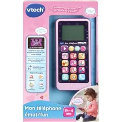 VTECH Téléphone Emoti'fun Rose -Jeux d'imitation Soldes B2CD 3140