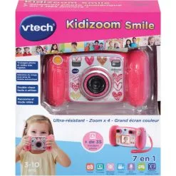 VTECH Appareil Photo Numérique Kidizoom Smile Rose 7 VTECH Appareil Photo Numérique Kidizoom Smile Rose -Jeux d'imitation Soldes B2CD 3188