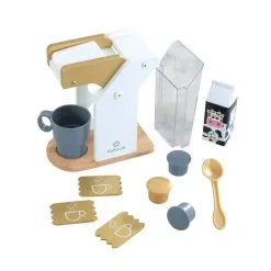 Kidkraft Ensemble Dinette Service à Café Avec Machine à Expresso Dorée + Accessoires