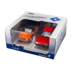 SOLIDO Pack Véhicules 1/18 Citroën Mehari Orange Et Renault Fuego Turbo Rouge -Jeux d'imitation Soldes B2CD 3401