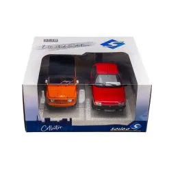 SOLIDO Pack Véhicules 1/18 Citroën Mehari Orange Et Renault Fuego Turbo Rouge -Jeux d'imitation Soldes B2CD 3402