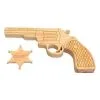 Artemio Pistolet Et étoile De Shérif En Bois à Décorer