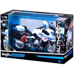 BURAGO 1/18 Moto Intervention Gendarmerie Police -Jeux d'imitation Soldes B2CD 3484