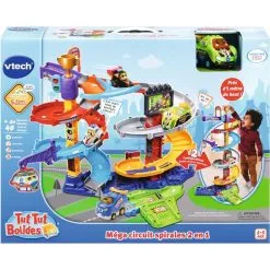VTECH Méga Circuit Spirales 2 En 1 + Titouan, Fou Du Volant - Tut Tut Bolides -Jeux d'imitation Soldes B2CD 3583