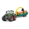 BURAGO Tracteur + Remorque Fendt à Friction 1/43ème -Jeux d'imitation Soldes B2CD 3725